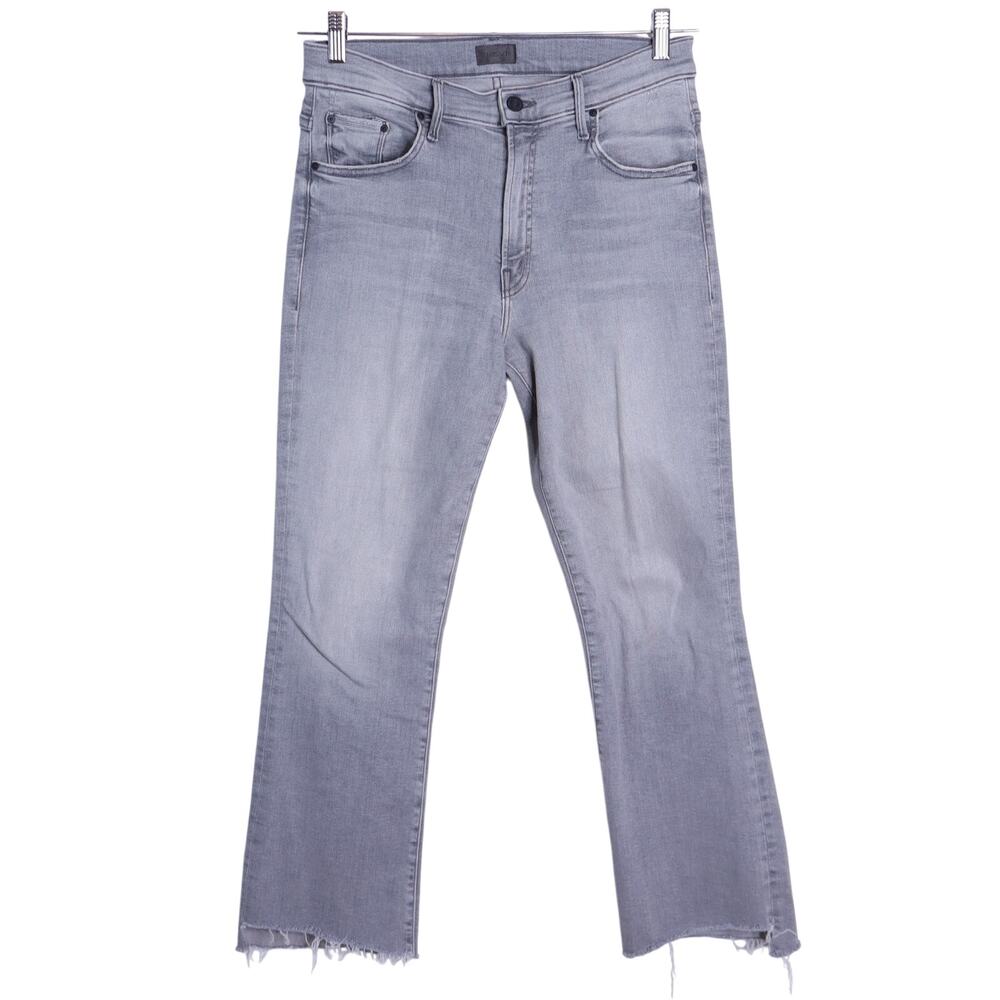 MOTHER Gray The Insider Crop Step Fray Jeans Barely There Women's 29